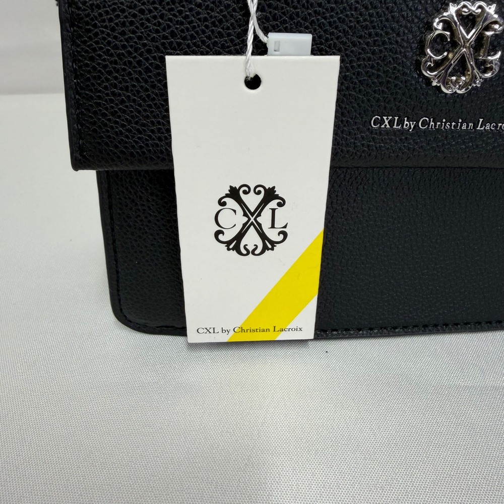 CXL by Christian Lacroix Jardin Braided Handle Crossbody Bag Black NWT Luxury - Picture 6 of 8
